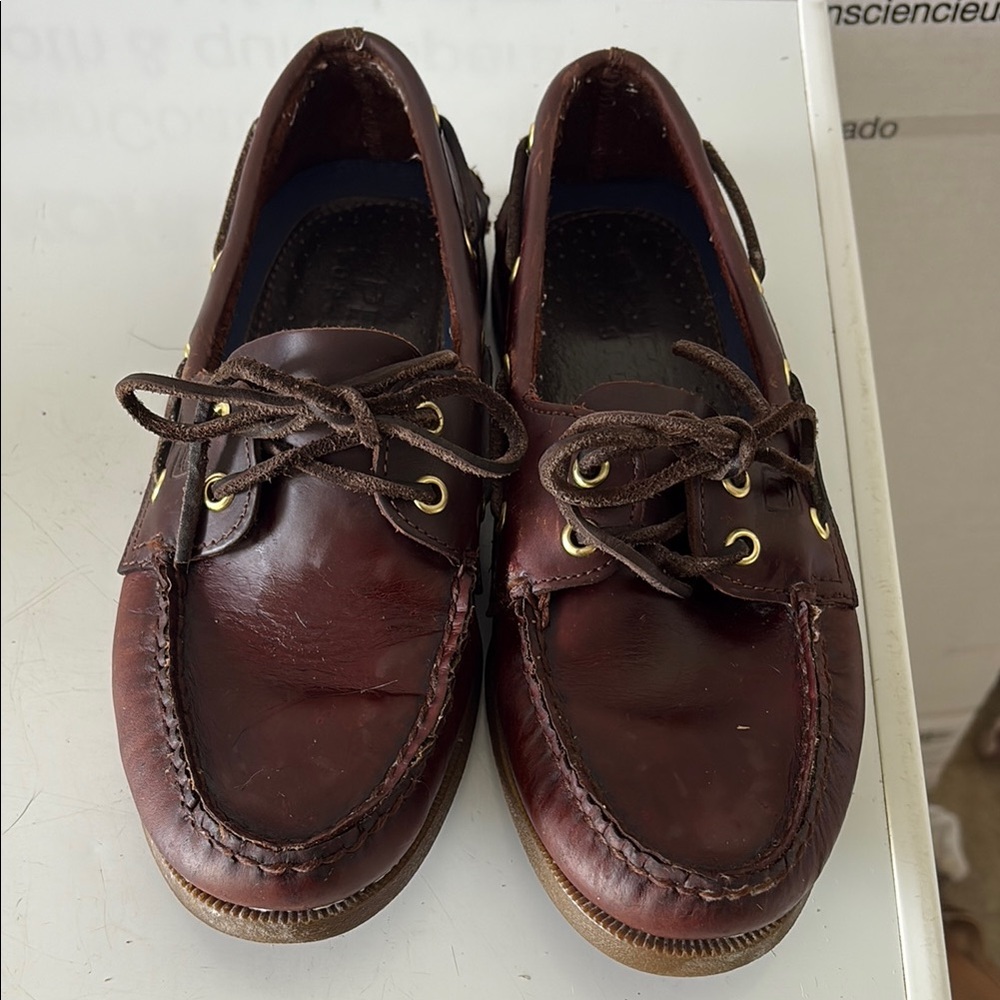Sperry Brown Leather Boat Shoes